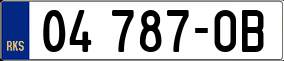Trailer License Plate
